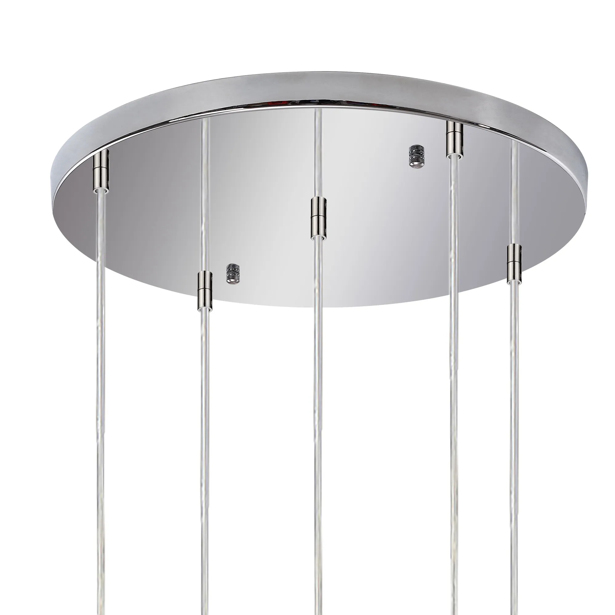 Amano 50cm Round Pendant, 5 Light Adjustable G9, Polished Chrome/Crystal IL31854CH  Diyas Amano